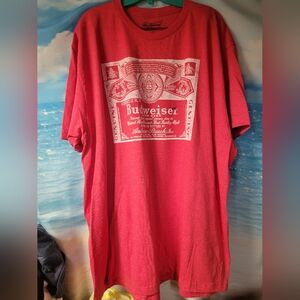 Budweiser‎ NWOT Mens Red Tshirt Size 2XL